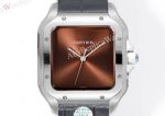 THB Factory Cartier Santos Brown/Grey Face Leather Band 1847 MC Movement Watch